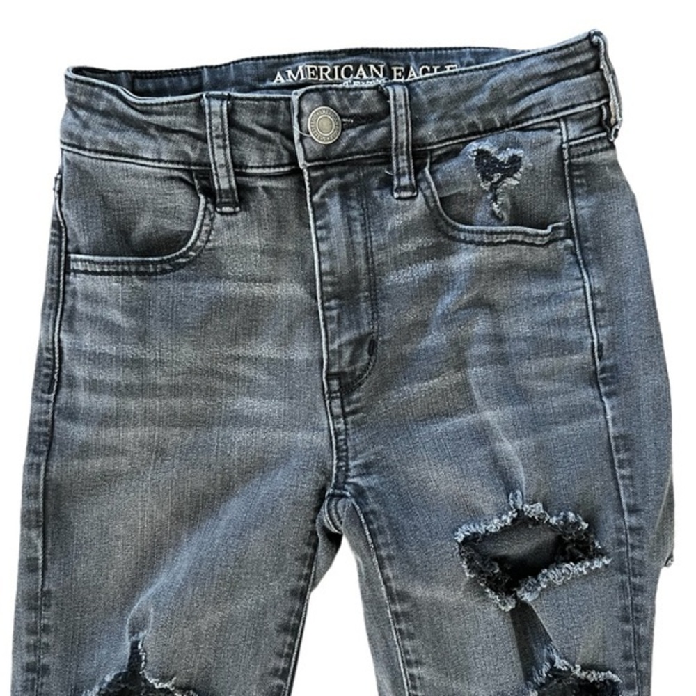 American Eagle Outfitters Super Stretch X Hi-Rise Jegging lite black. Size 2.